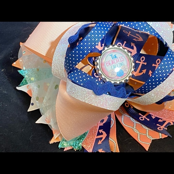 Summertime stacked Hair Bow - Picture 3 of 5